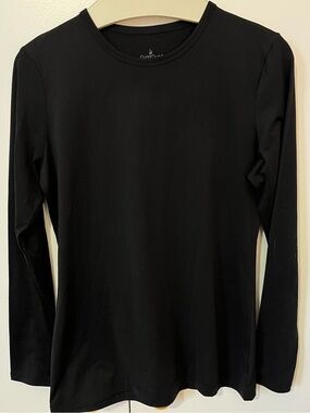 Cuddl Duds Black Long-Sleeve Crewneck Underlayer Shirt